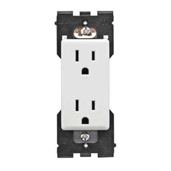 Leviton Renu 15 Amp Tamper Resistant Duplex Outlet - White on White-DISCONTINUED