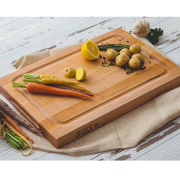 John Boos Small Maple Wood Cutting Board for Kitchen, 12 x 12 x 1.5 