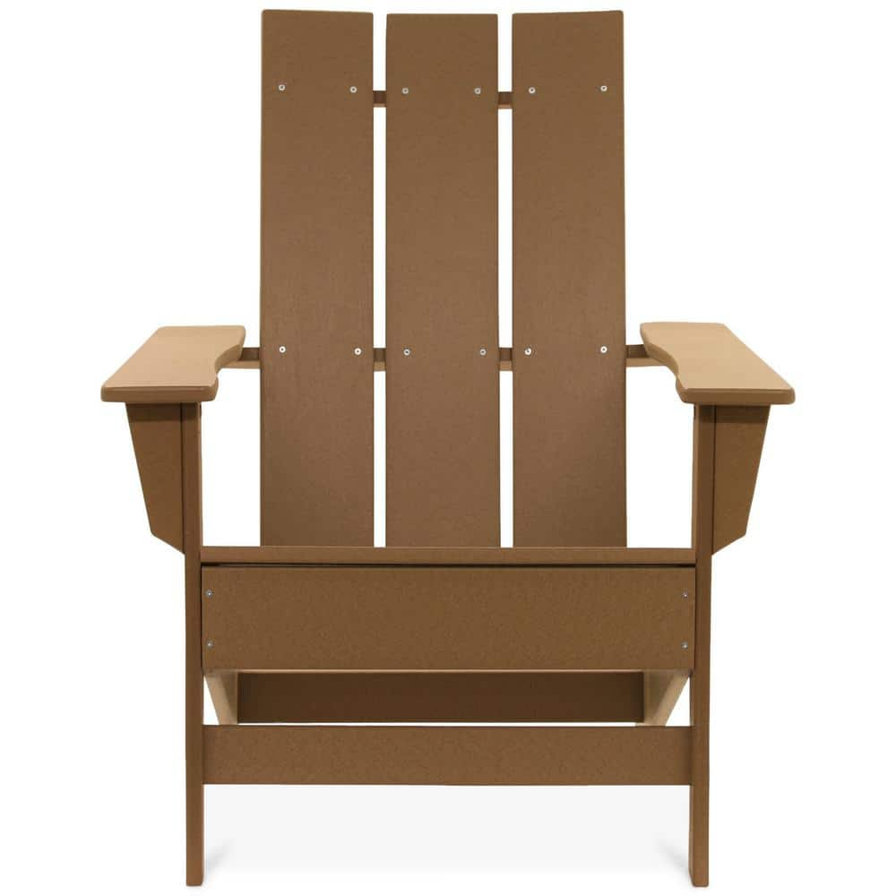 DUROGREEN Aria Teak Recycled Plastic Modern Adirondack Chair AAC3529TE   Durogreen Plastic Adirondack Chairs Aac3529te 64 1000 