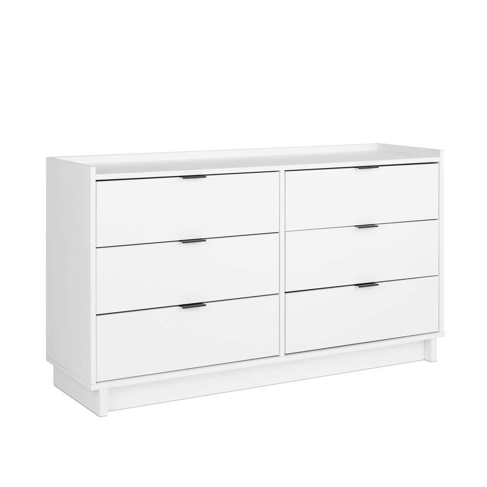 Simply Modern White Double 6-Drawer Dresser