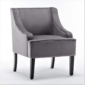 Correen 25 in. Wide Gray Microfiber Accent Chair