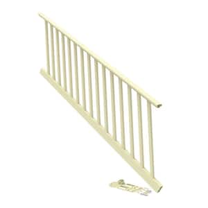 8 ft. x 36 in. H, 32-Degree to 38-Degree Stair Rail Kit 1-1/4 in. Square Balusters in Dune