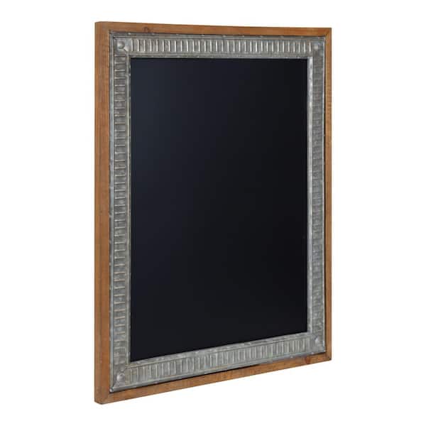 Kate and Laurel Deely 30.00 in. H x 24.00 in. W Rustic Rectangle Rustic Brown Chalk Board