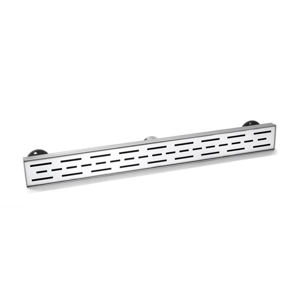 28 in. Stainless Steel Linear Shower Drain with Square Pattern Drain Cover in Brushed Nickel price history on PriceWatchPro