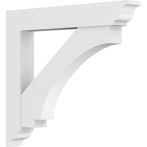 Ekena Millwork Standard Imperial 5 in. W x 36 in. H x 36 in. D Signature Urethane Polyurethane Bracket With Traditional Ends