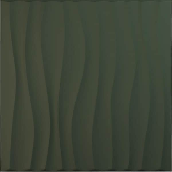 19 5/8 in. x 19 5/8 in. Shoreline EnduraWall Decorative 3D Wall Panel, Satin Hunt Club Green (Covers 2.67 Sq. Ft.)