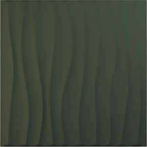 19 5/8 in. x 19 5/8 in. Shoreline EnduraWall Decorative 3D Wall Panel, Satin Hunt Club Green (12-Pack for 32.04 Sq. Ft.)