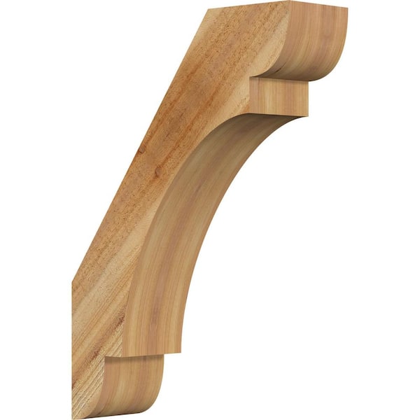 Ekena Millwork 6"W x 20"D x 28"H Olympic Rough Sawn Knee Brace, Western Red Cedar
