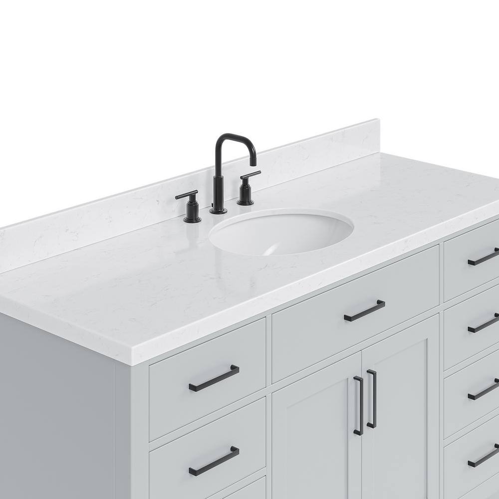 Hepburn 60" Gray Freestanding Single Basin Vanity Set