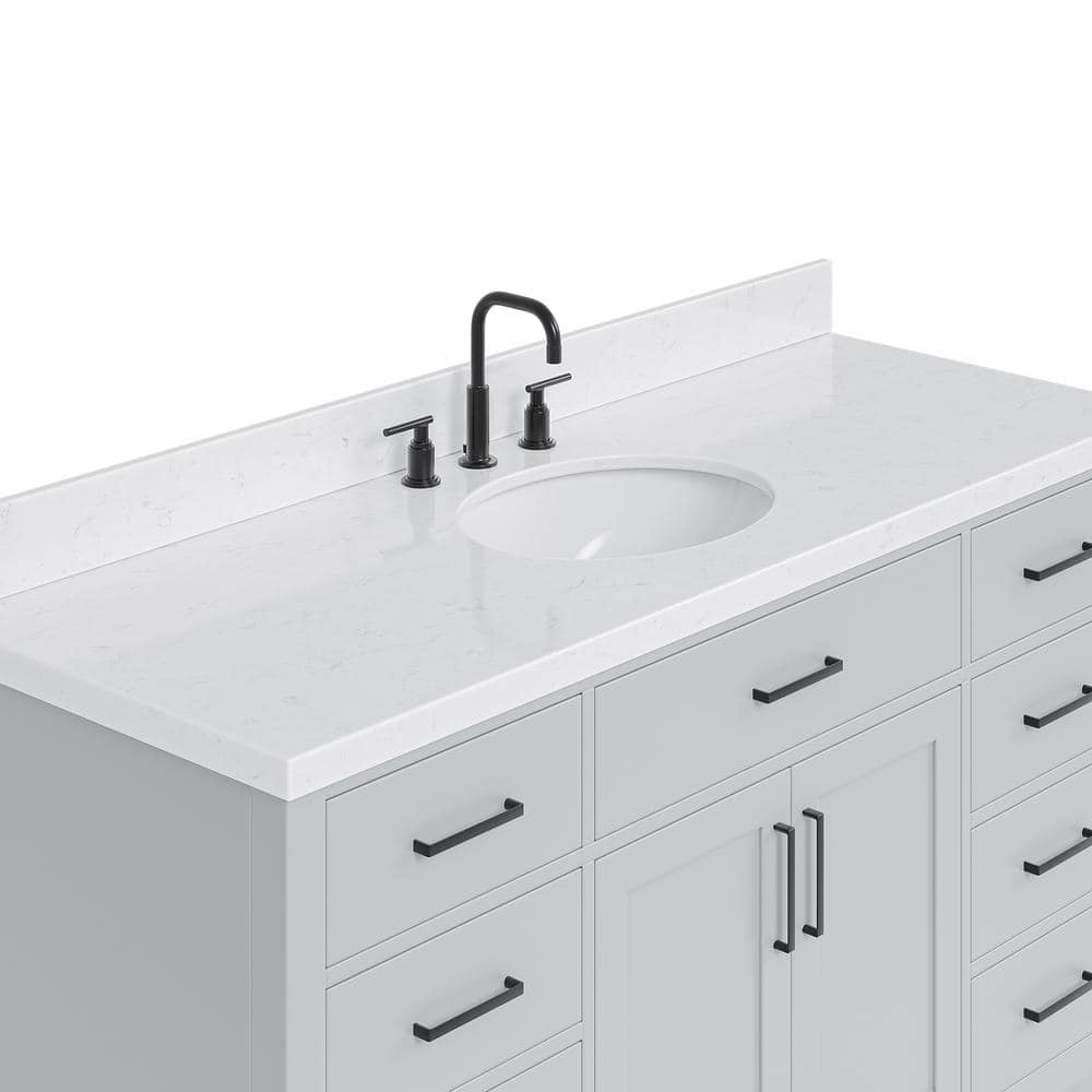 Hepburn 60" Gray Freestanding Single Basin Vanity Set