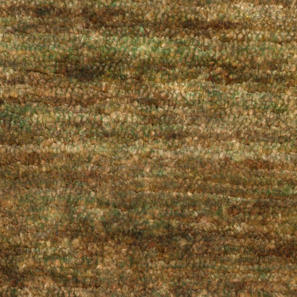Hand-Knotted Green Wool Bohemian Area Rug, 2' x 3'