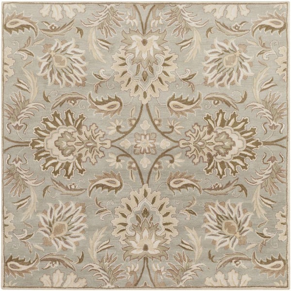 Livabliss Vitrolles Gray 8 ft. x 8 ft. Square Indoor Area Rug