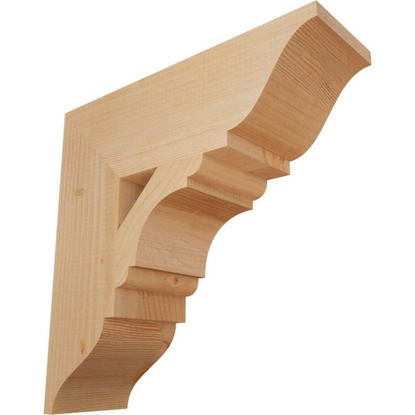 Ekena Millwork 5.5 in. x 18 in. x 18 in. Douglas Fir Olympic Traditional Smooth Bracket