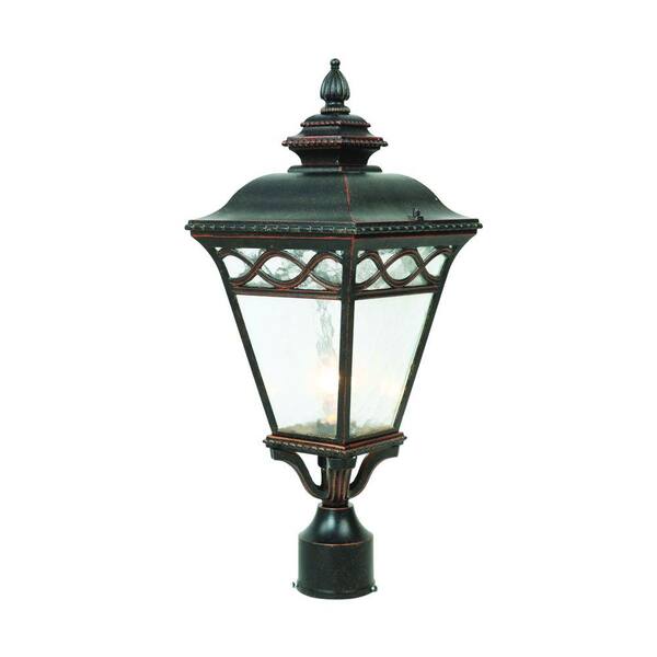 Yosemite Home Decor Reynolds Creek Collection 1-Light Oil-Rubbed Bronze Outdoor Post Lamp