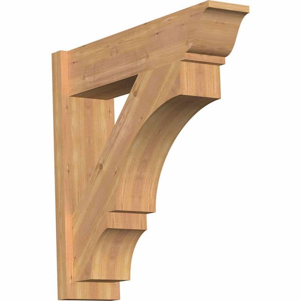 Ekena Millwork 8 in. x 30 in. x 30 in. Balboa Traditional Smooth Western Red Cedar Outlooker