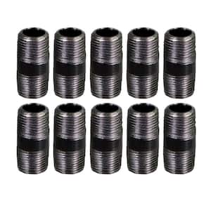 Black Steel Pipe, 1/8 in. x 2 in. Nipple Fitting (10-Pack)