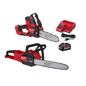 M18 FUEL 8 in. 18V Lithium-Ion Brushless Cordless HATCHET Pruning Saw Kit w/16 in. Chainsaw, 6.0 Ah Battery, Charger