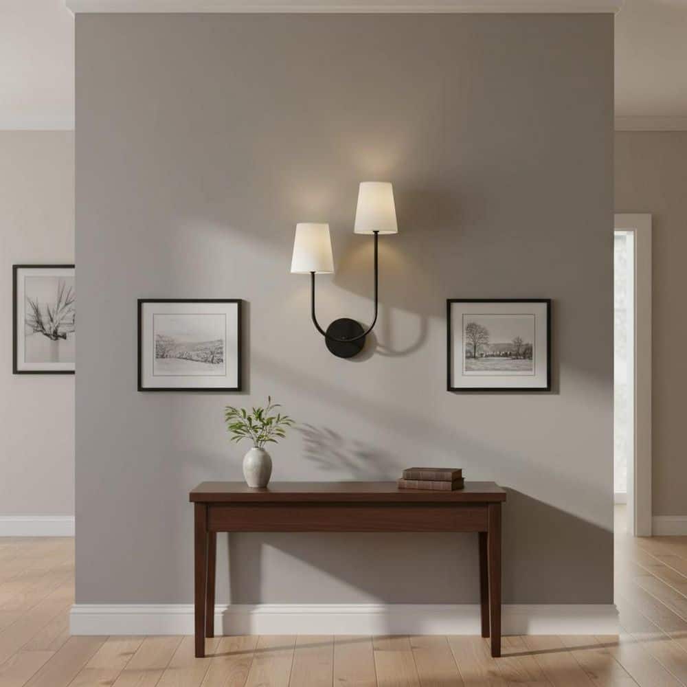 Cora 12.75 in. 2-Light Black Right Side Wall Sconce price history on PriceWatchPro