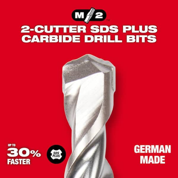 Milwaukee 5/16 in. x 6 in. 2-Cutter SDS-PLUS Carbide Drill Bit 48-20-8241 -  The Home Depot