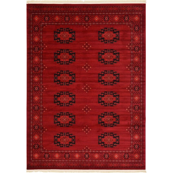 Unique Loom Tekke Cleveland Red 8' 0 x 11' 0 Area Rug