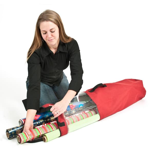 Wrapping Paper Storage Organizer Fits 42In Long Rolls Christmas Wrapping  Storage