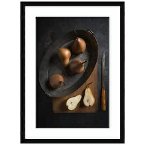 "Pears Still Life" by Diana Popescu 1-Piece Wood Framed Giclee Food Art Print 19 in. x 25 in.