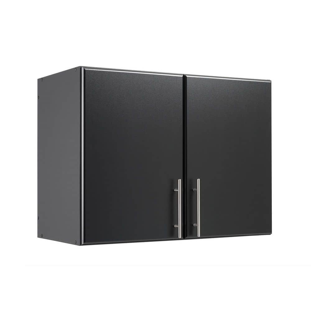 Black Freestanding 8-Piece Storage System with Adjustable Shelving