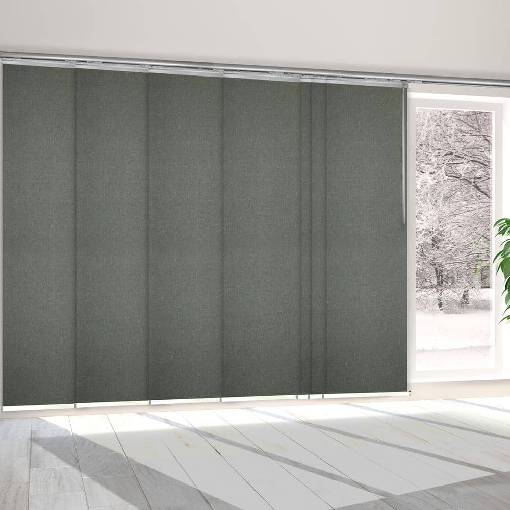 Nikolai 110 in. - 153 in. W x 94 in. L Adjustable 7- Panel White Single Rail Panel Track with 23.5 in. Slates price history on PriceWatchPro