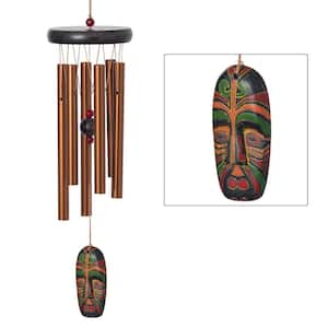 Signature Collection Passport Chime 18 in. Maori Bronze Wind Chimes Outdoor Patio Home Garden Decor PCMBR