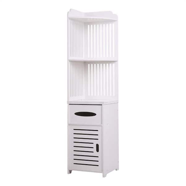 Whatseaso Flat Panel Stock Bath Cabinet 11.81 in. W x 47.24 in. H x 11.81 in. D