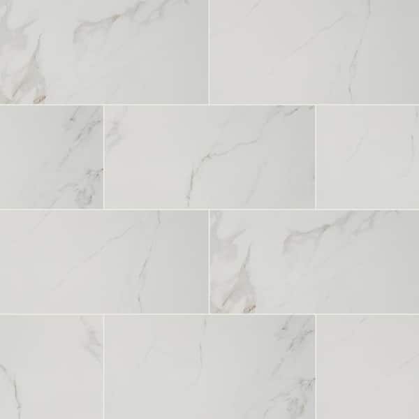 MSI Calacatta Ivory 12 in. x 24 in. Polished Porcelain Floor and Wall Tile (512 sq. ft./Pallet)