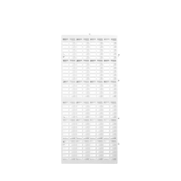 Shatex 23.6 in. x 11.8 in. White Anti-Slip Pet Feet Mat Plastic Grids Pet Relax Pad Dog Cage Mesh Mat