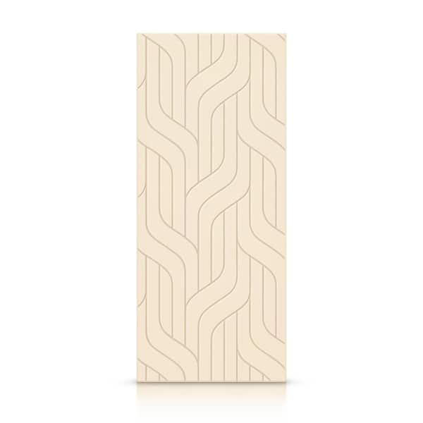 CALHOME 24 in. x 80 in. Hollow Core Beige Painted Composite MDF Interior Door Slab