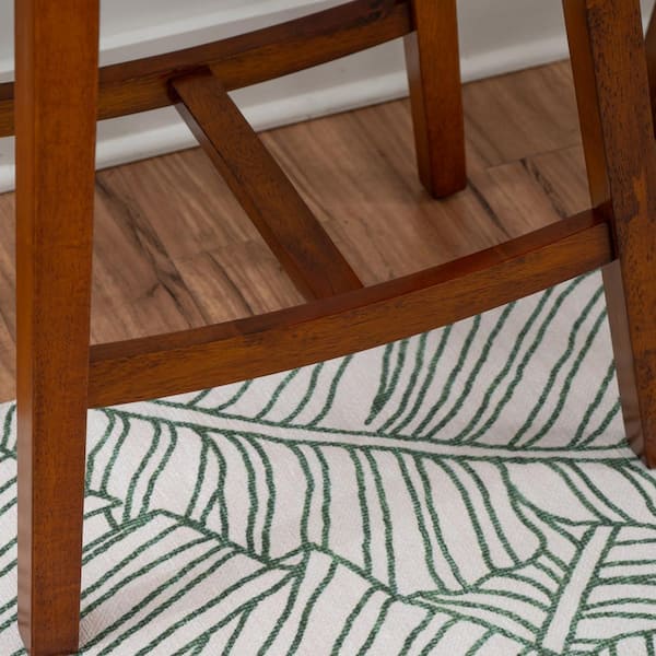Cyrus 26 in. Brown Backless Wood Counter Stool with Wood Seat (Set of 2)