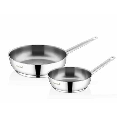 2-Piece 10 in. and 8 in. Stainless Steel Fry Pan Set