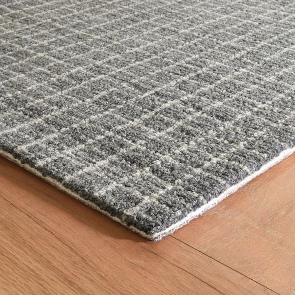 Conall Hand Micro Hooked Wool Grey 9 ft. x 12 ft. Indoor Area Rug