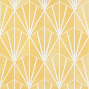 Eclipse Ray Yellow 7.79 in. x 8.98 in. Matte Porcelain Floor and Wall Tile (9.03 sq. ft. / Case)