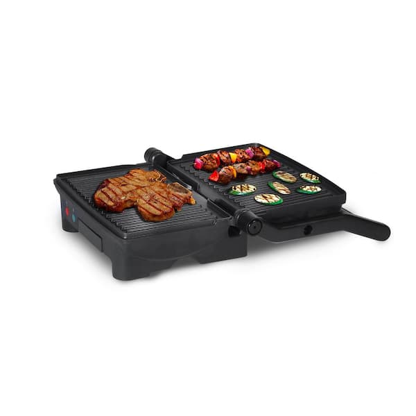 3-in-1 Electric Panini Press Grill with Non-Stick Coated Plates