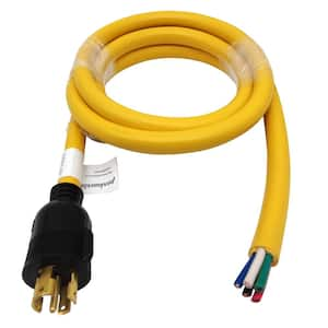 8 ft. 10/5 30 Amp, Yellow 120-Volt/208-Volt Twist Lock NEMA L21-30 Replacement Power Cord (L21-30P to 5-Wire), UL Listed