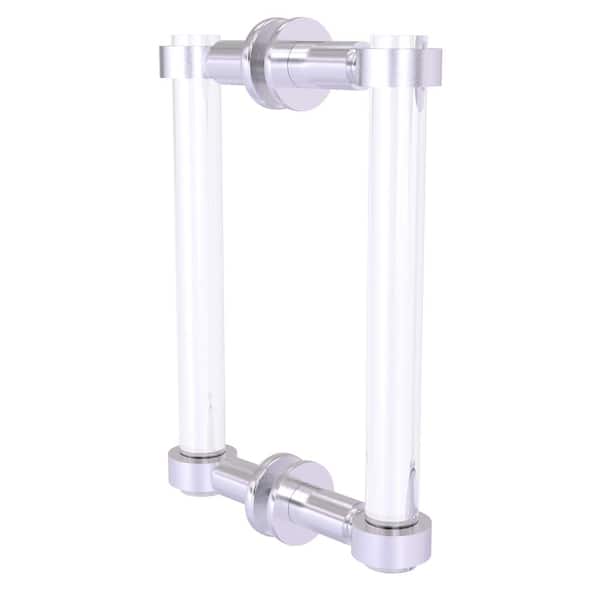 Allied Brass Clearview 8 in. Back to Back Shower Door Pull in Satin Chrome