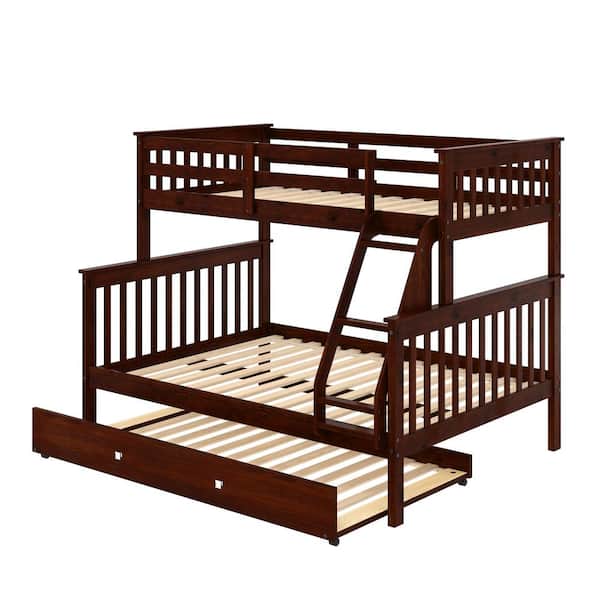 Mission Bunk Bed With Twin Trundle, Mission Twin Over Full Bunk Bed With Trundle