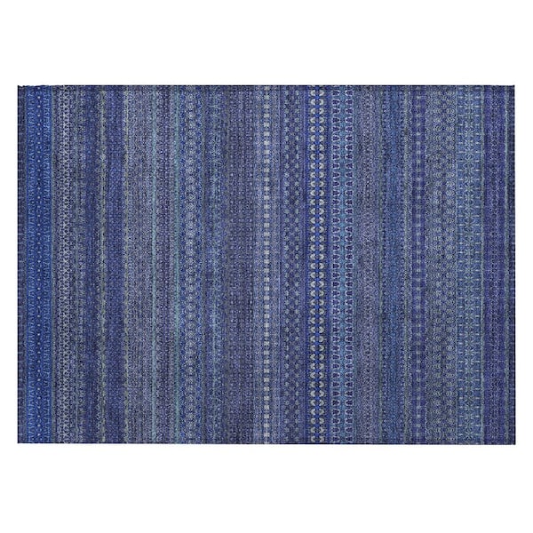 Addison Rugs Chantille ACN527 Navy 1 ft. 8 in. x 2 ft. 6 in. Machine Washable Indoor/Outdoor Geometric Area Rug