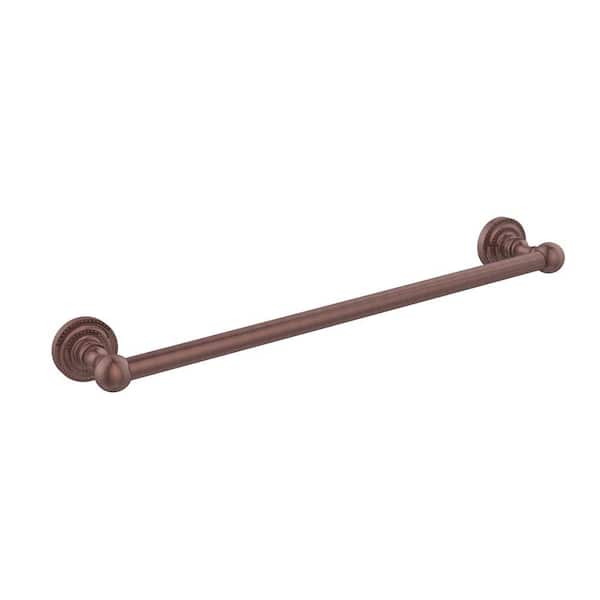 Allied Brass Dottingham Collection 18 in. Towel Bar in Antique Copper