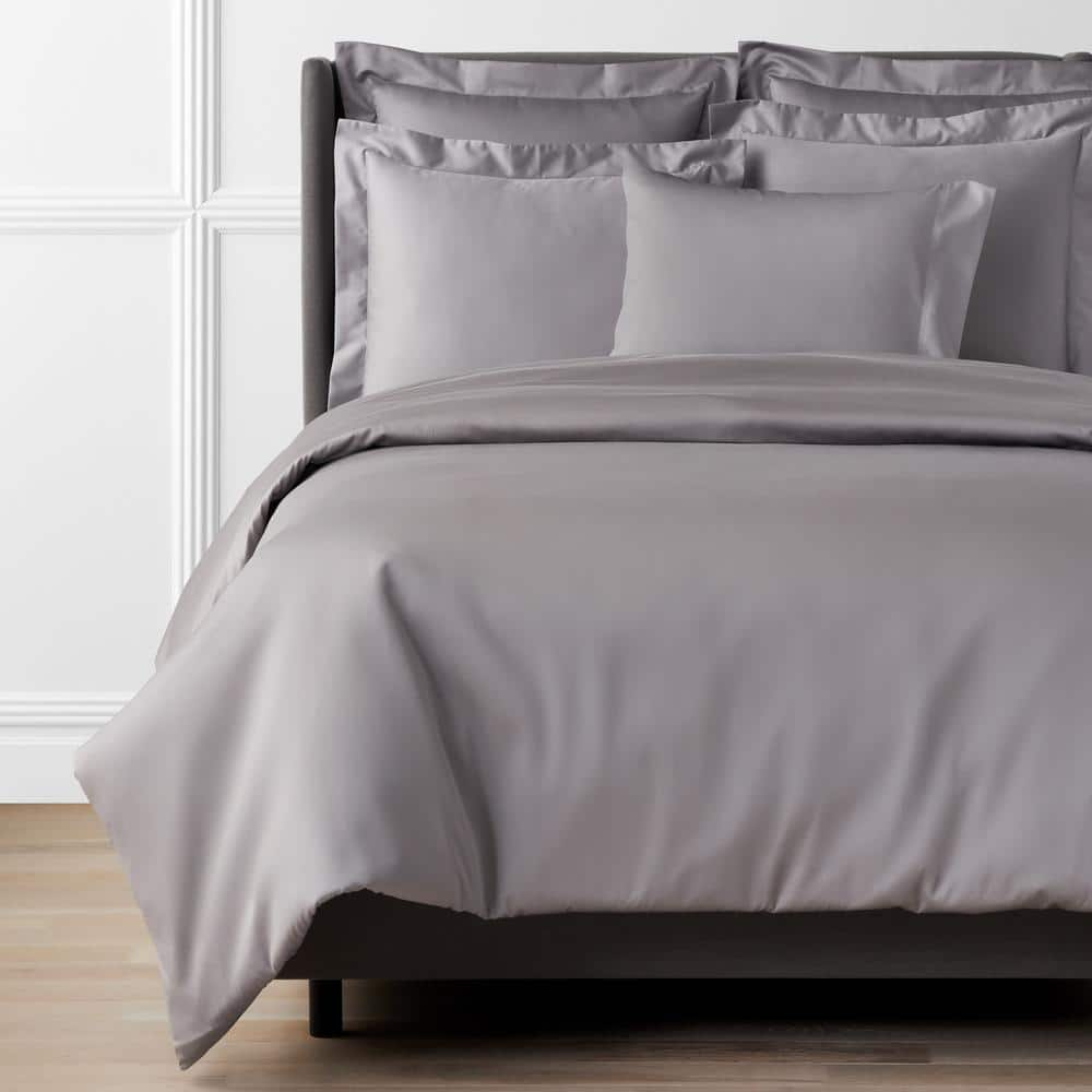 NWT Restoration Hardware Vintage Washed Grey Twin Duvet Cover & store Matching Sham