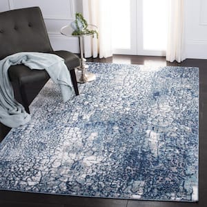 Aston Navy/Gray 5 ft. x 8 ft. Abstract Area Rug