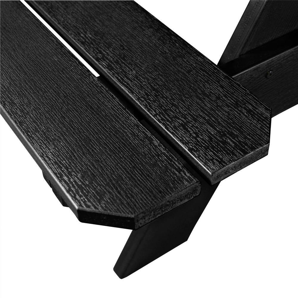 Black Eco-friendly Synthetic Wood 6-Foot Picnic Table