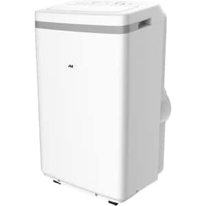 8,000 BTU Portable Air Conditioner Cools 350 Sq. Ft. with Heater, Dehumidifier, Wheels and Window Venting Kit in White