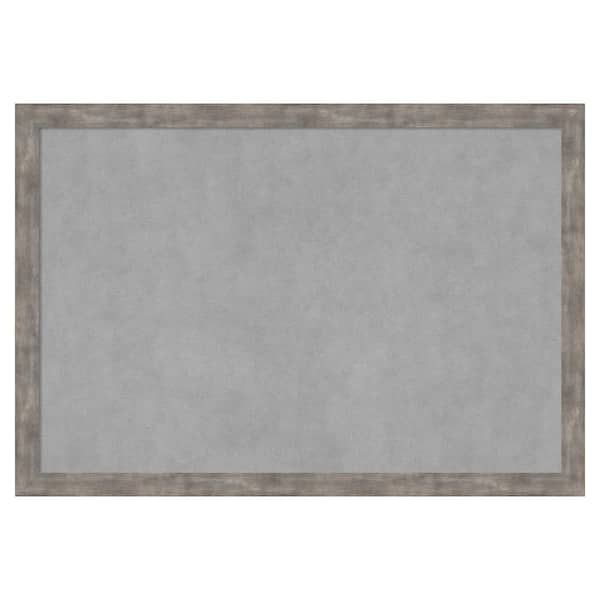Amanti Art Marred Pewter 39 in. x 27 in. Magnetic Board, Memo Board
