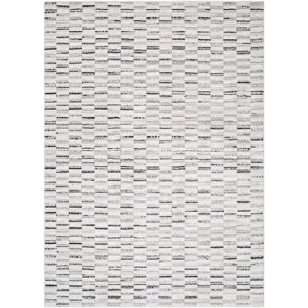 8 ft. x 12 ft. White Gavic GVC-2329 Machine Woven Area Rug