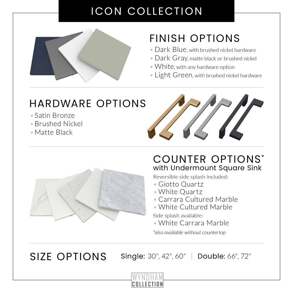 Icon 30-Inch Dark Gray Freestanding Single Sink Bathroom Vanity